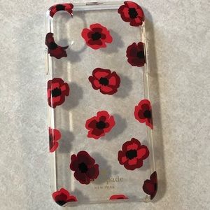 Kate Spade iPhone X case- red poppies